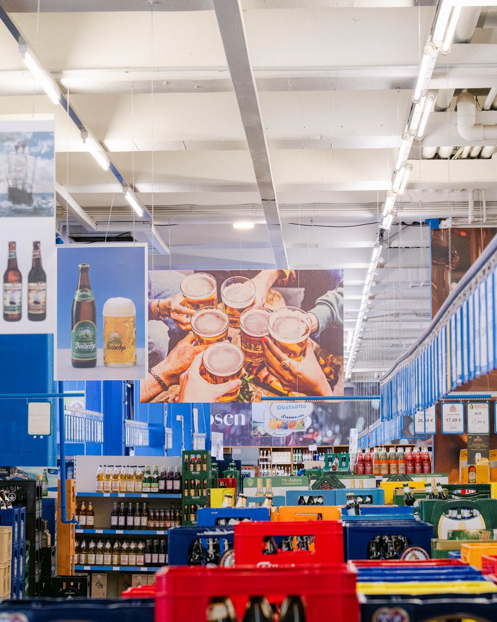 Bierauswahl im Getränkemarkt Ziegler